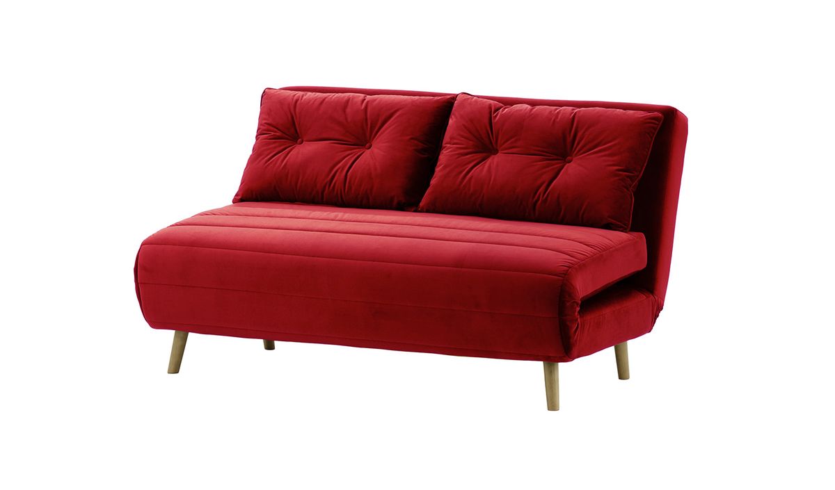 Red double shop sofa bed