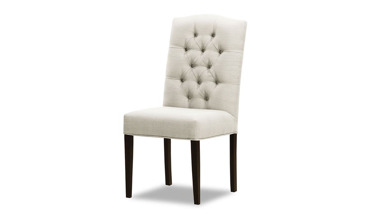 High back online linen dining chairs