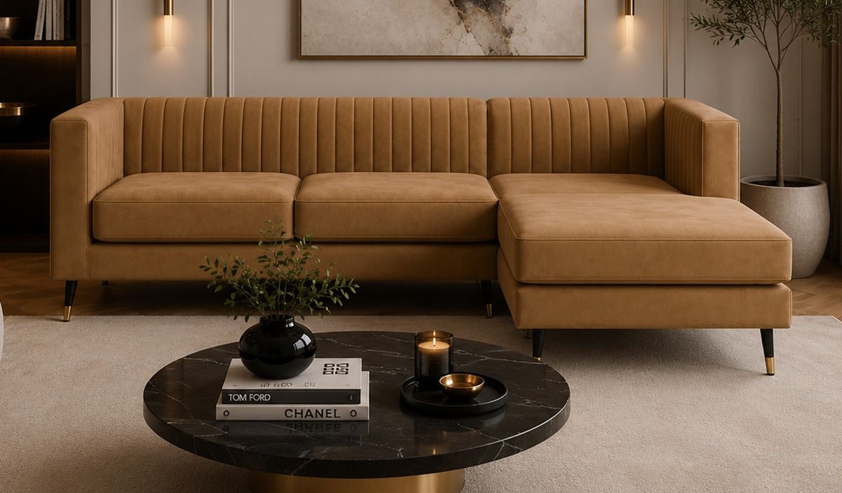 Slender Large Right Hand Corner Sofa
