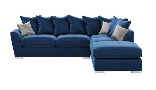 Majestic Right Hand Corner Sofa with Footstool and Loose Back Cushions
