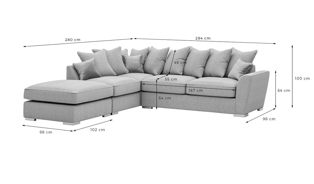 Right handed store corner sofa