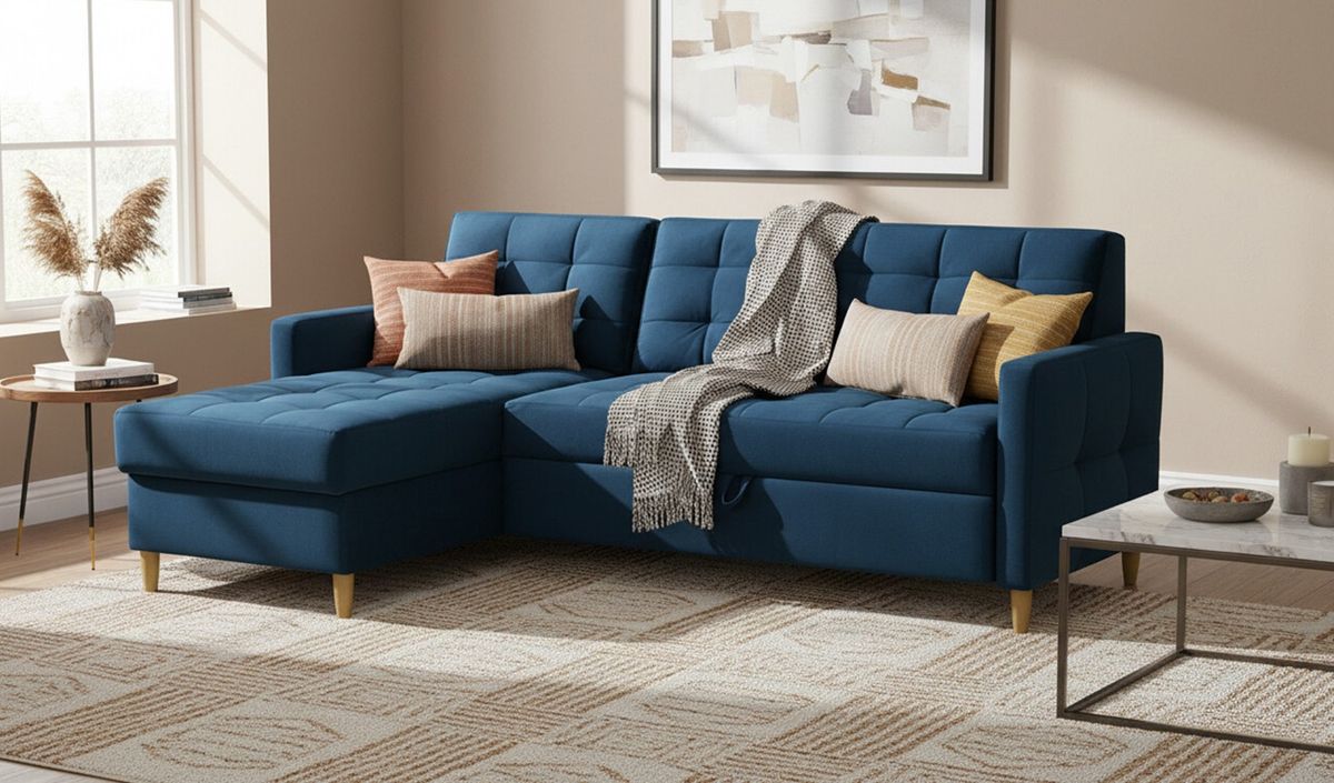 Velocity Universal Corner Sofa Bed With Storage